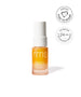 Small bottle of SuperSerum Hydrating Mist with white spray top, featuring badges indicating certified kind to biome and hydration lasting up to 24 hours to replenish skin barrier.