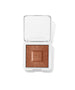 Open white compact with a warm bronze powder embossed with the rms logo, showcasing the ReDimension Hydra Bronzer in natural clean beauty packaging.