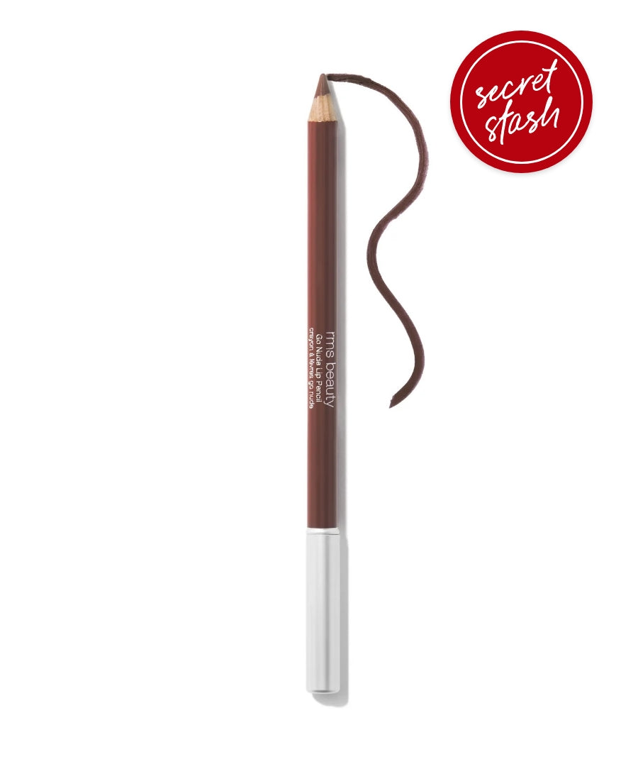Go Nude Lip Pencil in a rich brown shade with a smooth, creamy texture, designed for precise application and natural-looking lip definition.