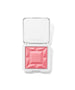 Open compact of ReDimension Hydra Powder Blush in a soft pink shade with a geometric embossed design, featuring recyclable packaging and clean beauty ingredients.